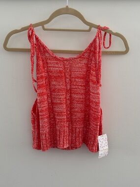Free People Bombshell Orange Knit Tank Top